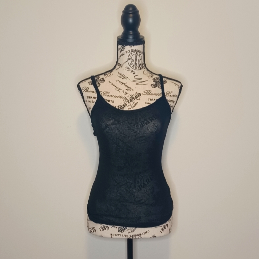 NWOT hinge Womens Black Spaghetti Strapped Camisole, Size XXS